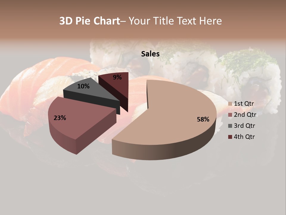 Slice Salmon Oriental PowerPoint Template