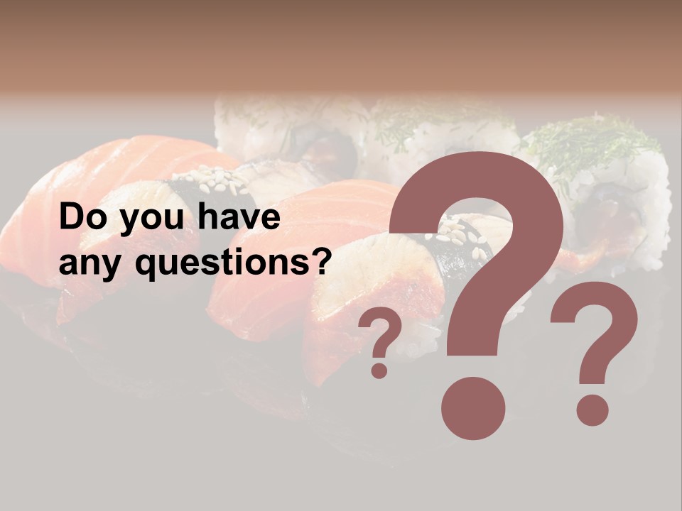 Slice Salmon Oriental PowerPoint Template