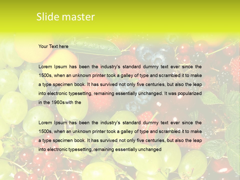 Black Green Eating PowerPoint Template