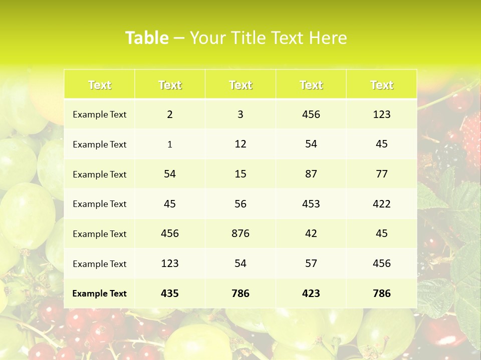 Black Green Eating PowerPoint Template