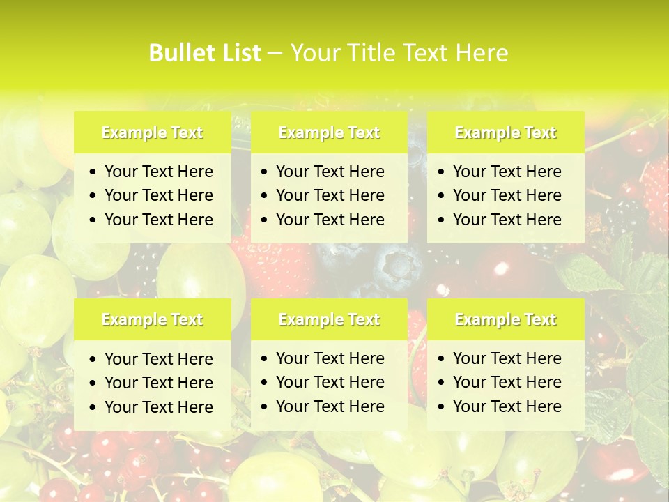 Black Green Eating PowerPoint Template