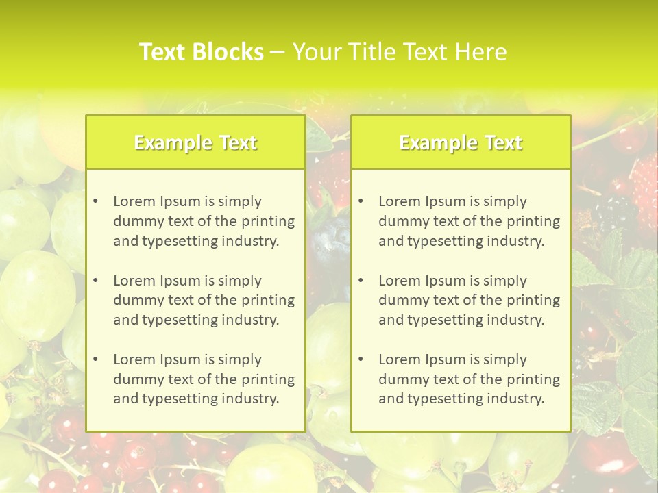 Black Green Eating PowerPoint Template