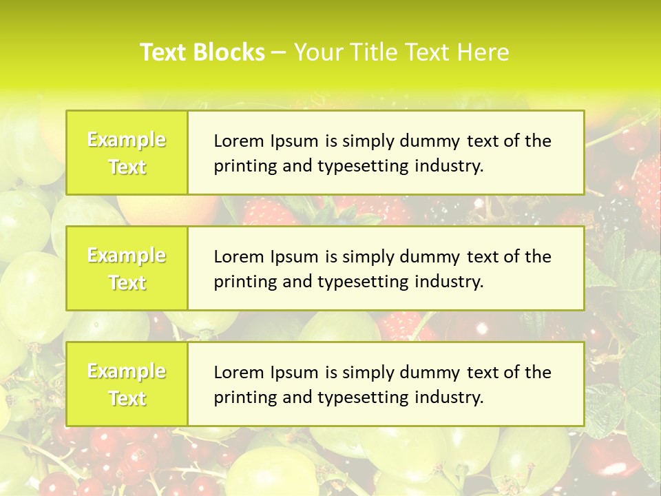 Black Green Eating PowerPoint Template
