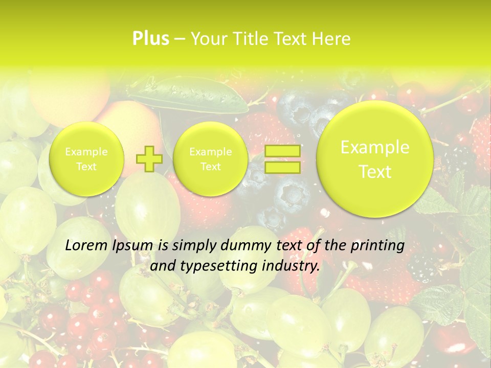 Black Green Eating PowerPoint Template