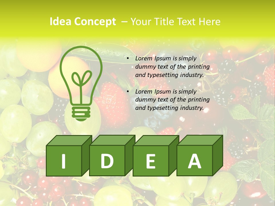 Black Green Eating PowerPoint Template