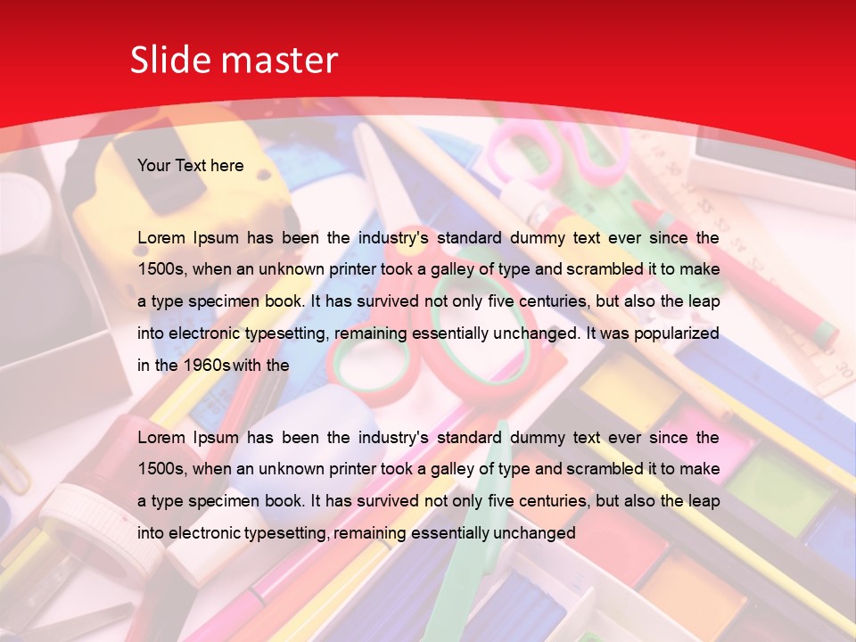 Shears Learning Brush PowerPoint Template