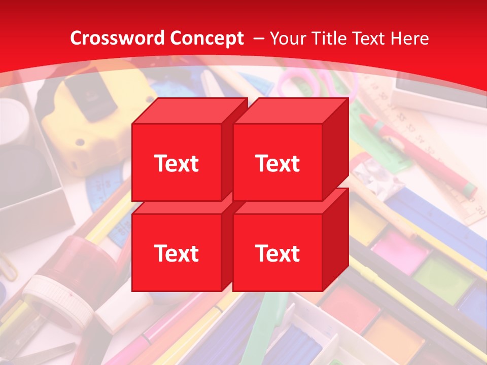 Shears Learning Brush PowerPoint Template