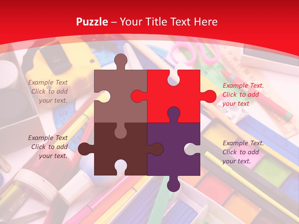 Shears Learning Brush PowerPoint Template