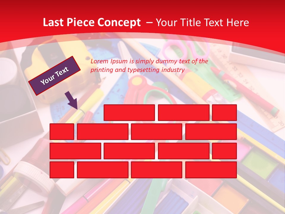 Shears Learning Brush PowerPoint Template