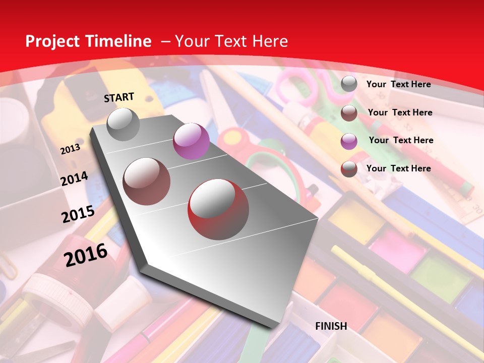 Shears Learning Brush PowerPoint Template
