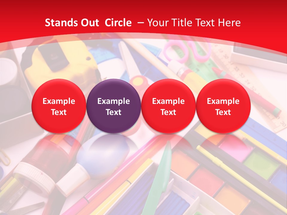 Shears Learning Brush PowerPoint Template