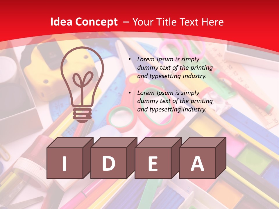 Shears Learning Brush PowerPoint Template