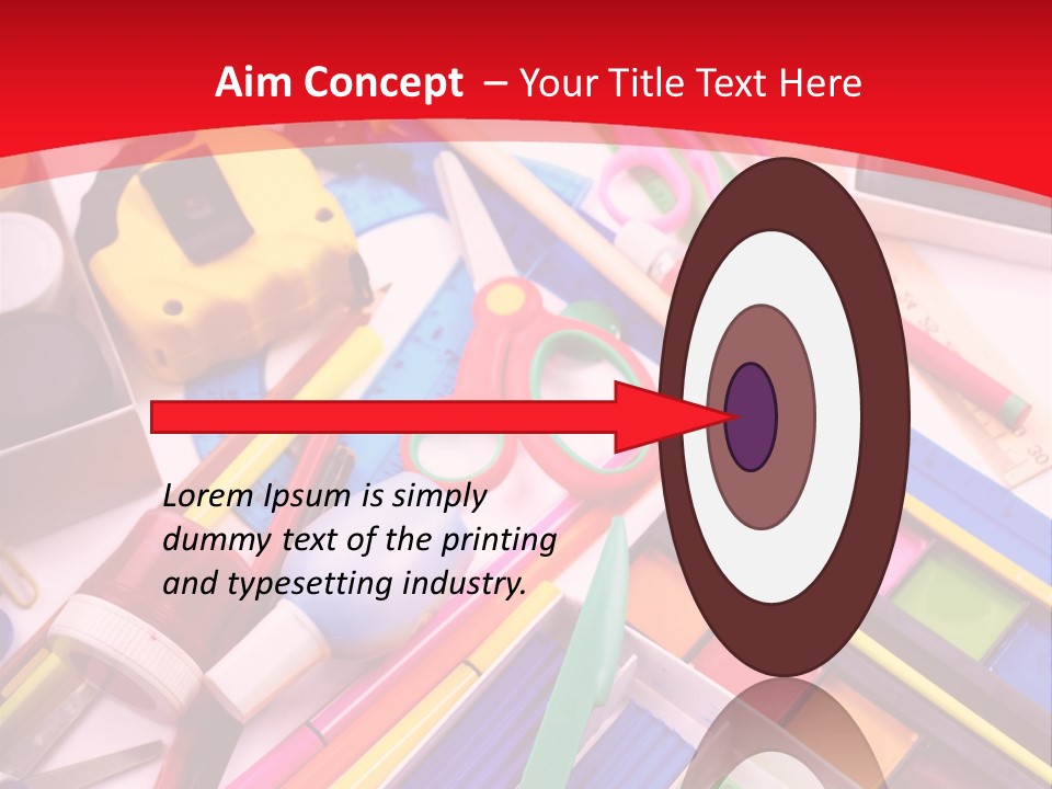 Shears Learning Brush PowerPoint Template