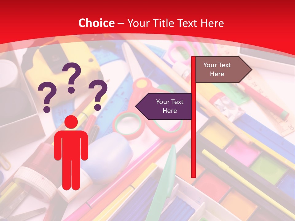 Shears Learning Brush PowerPoint Template