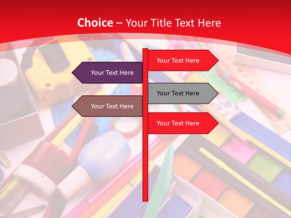 Shears Learning Brush PowerPoint Template