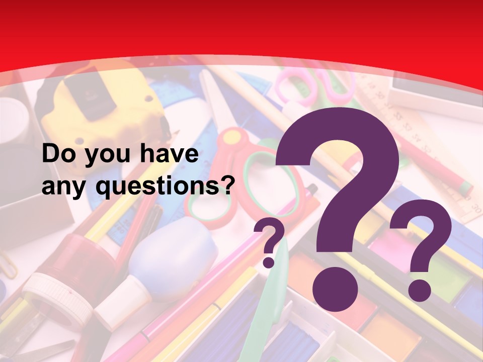 Shears Learning Brush PowerPoint Template