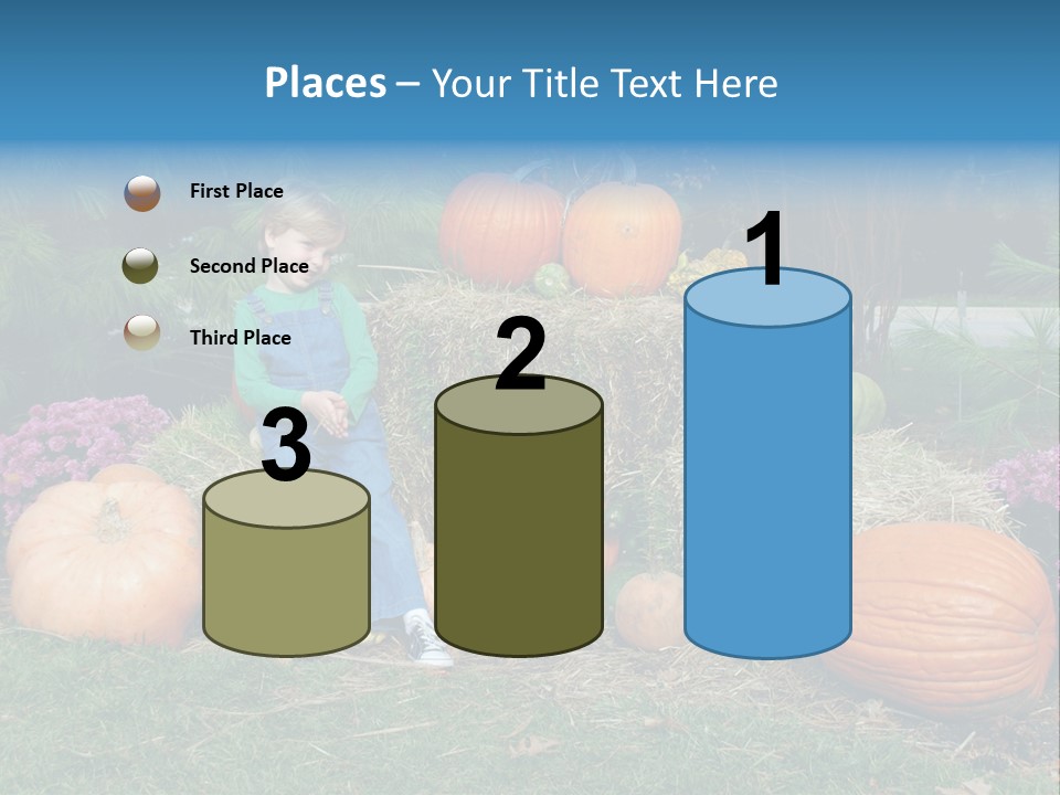 Child Autumn Harvest PowerPoint Template