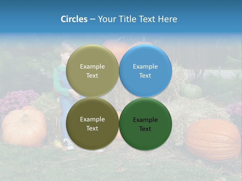 Child Autumn Harvest PowerPoint Template