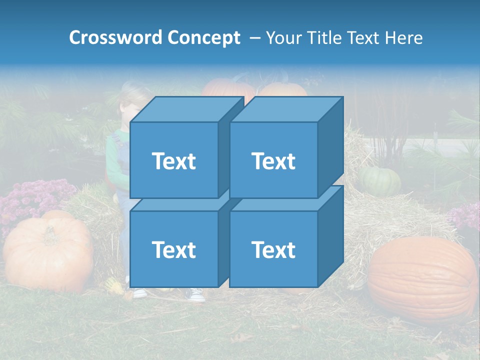 Child Autumn Harvest PowerPoint Template