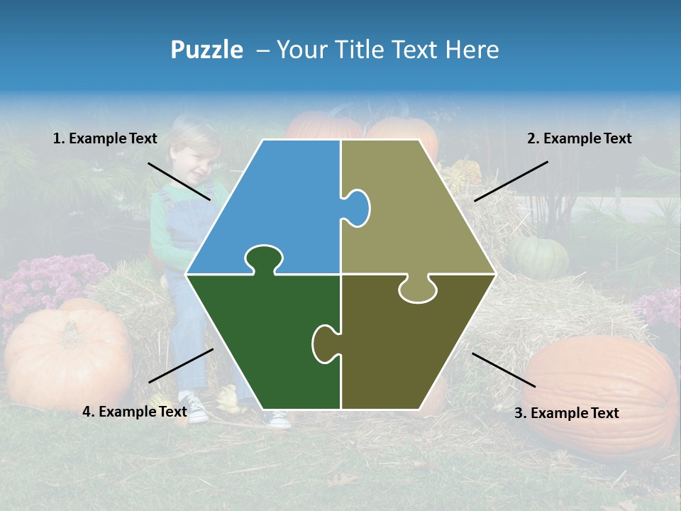 Child Autumn Harvest PowerPoint Template