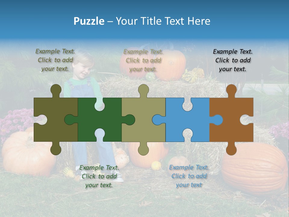 Child Autumn Harvest PowerPoint Template