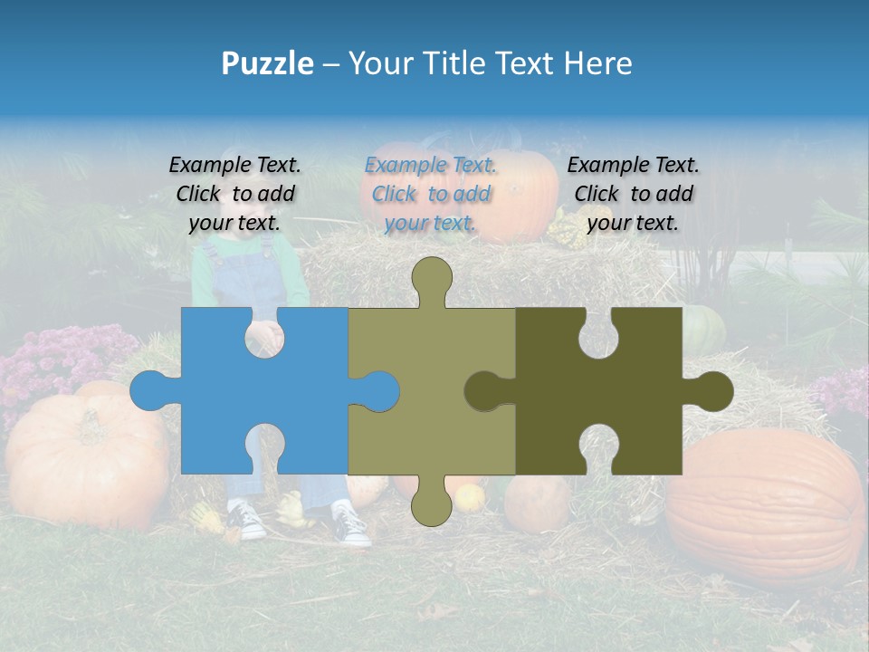 Child Autumn Harvest PowerPoint Template