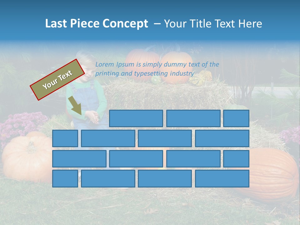 Child Autumn Harvest PowerPoint Template