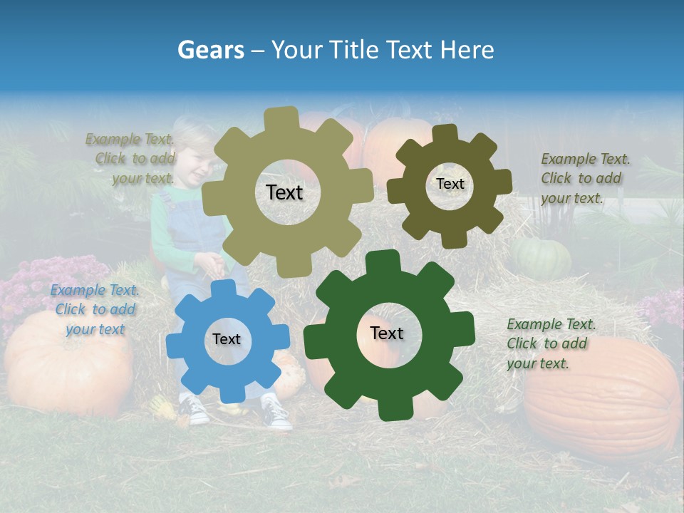 Child Autumn Harvest PowerPoint Template