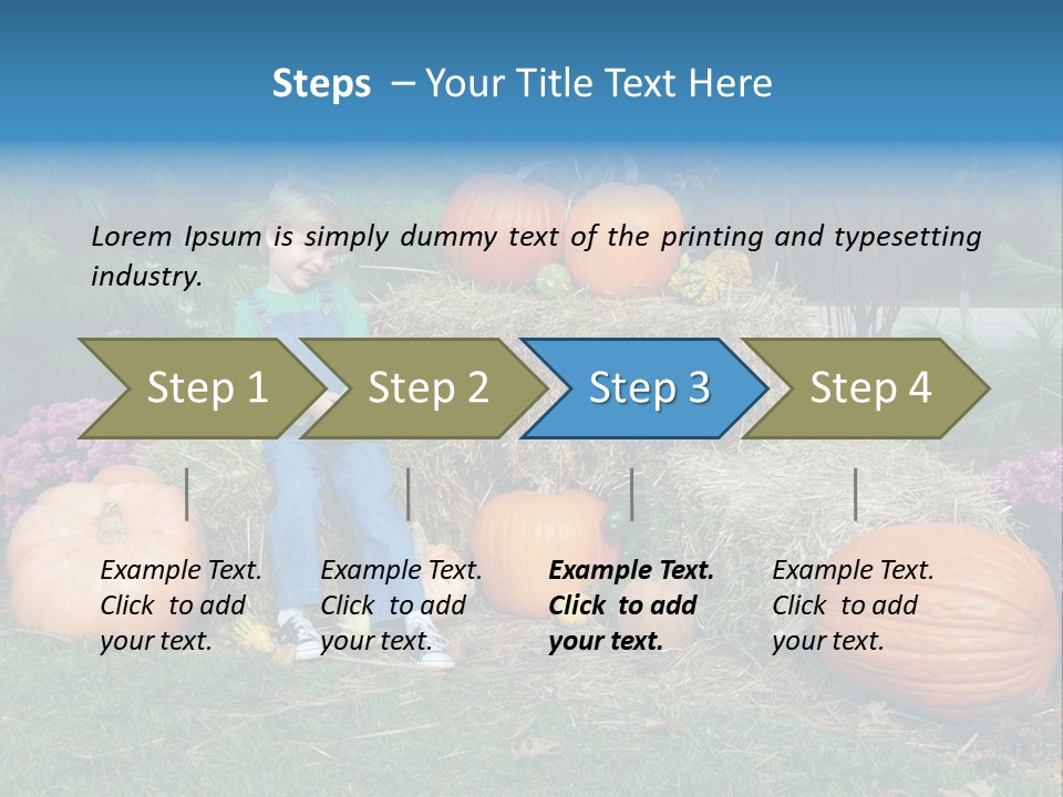 Child Autumn Harvest PowerPoint Template