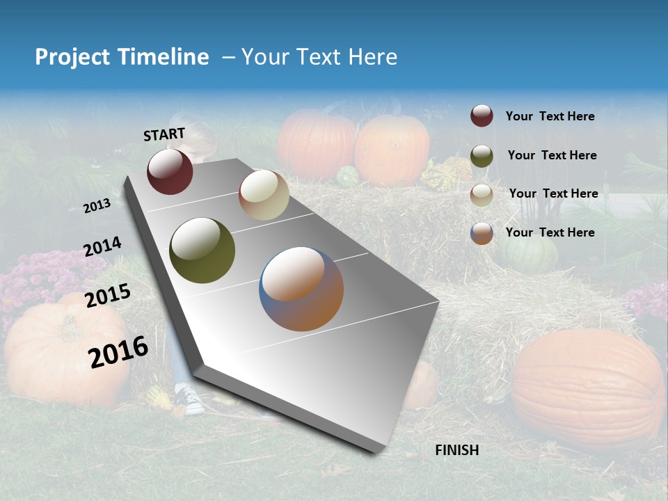 Child Autumn Harvest PowerPoint Template