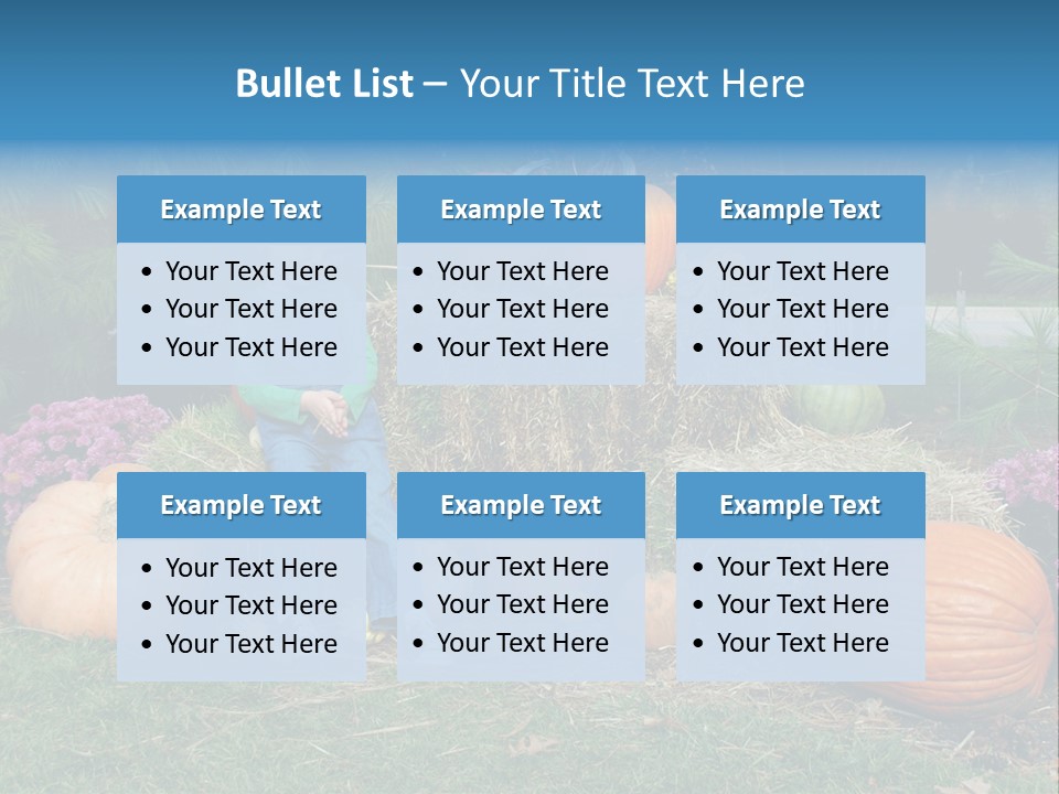 Child Autumn Harvest PowerPoint Template