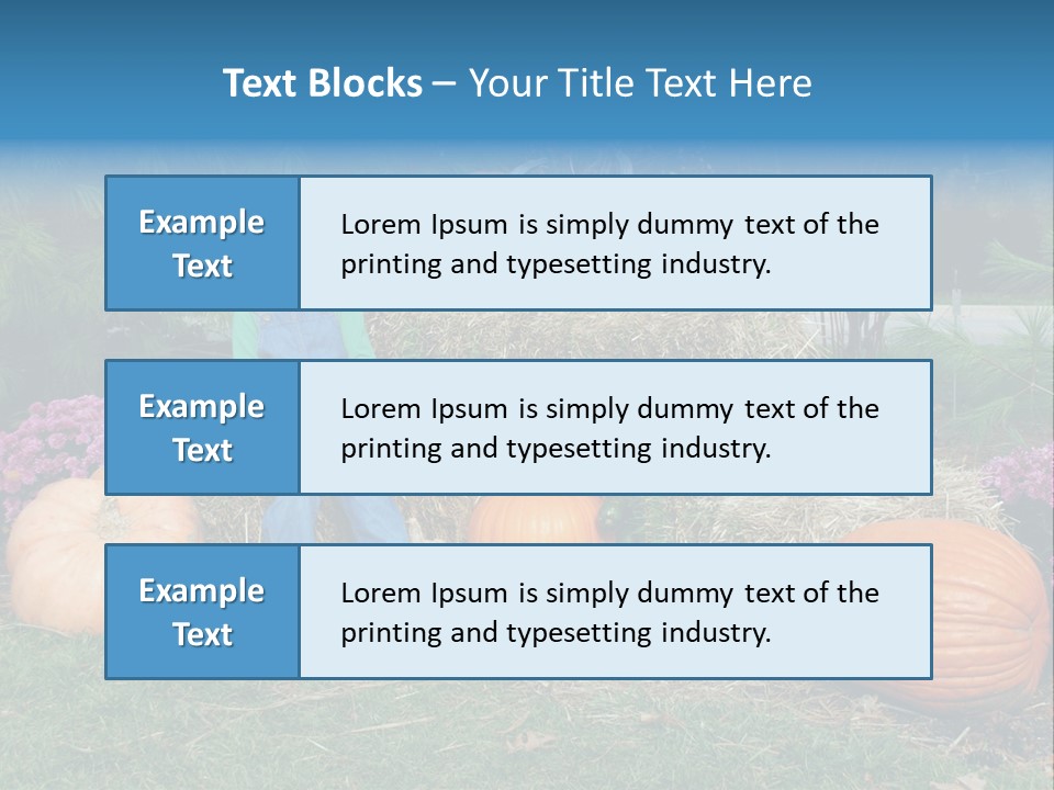Child Autumn Harvest PowerPoint Template