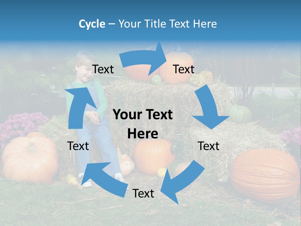 Child Autumn Harvest PowerPoint Template