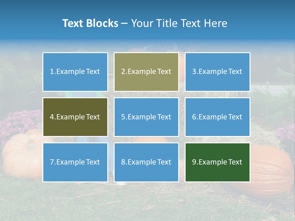 Child Autumn Harvest PowerPoint Template