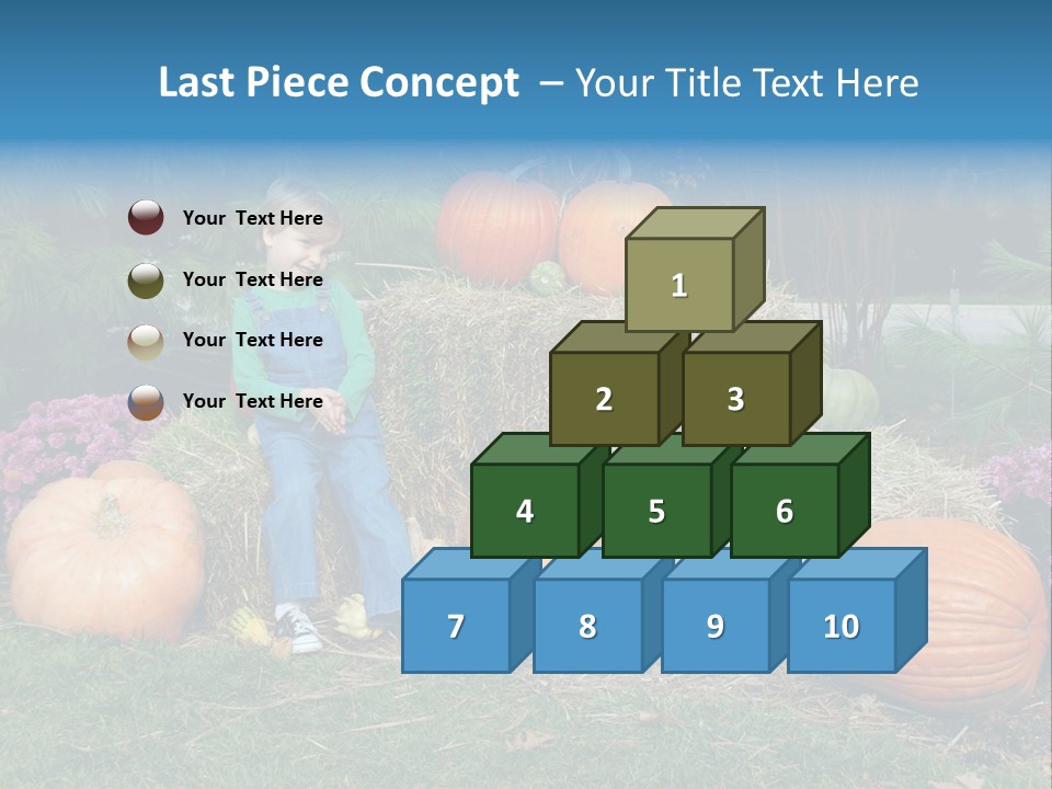 Child Autumn Harvest PowerPoint Template