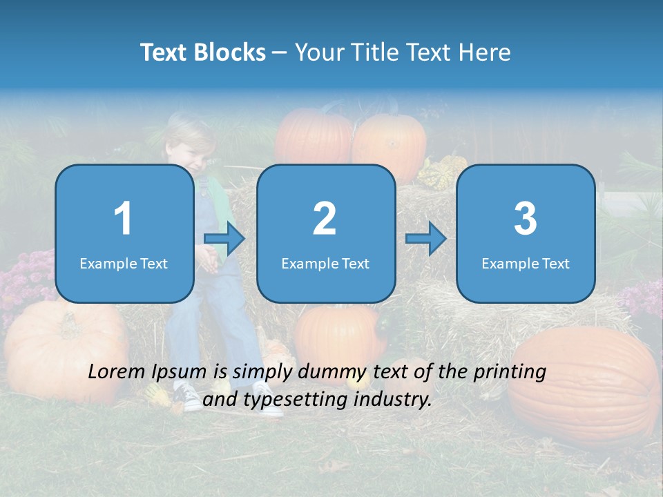 Child Autumn Harvest PowerPoint Template