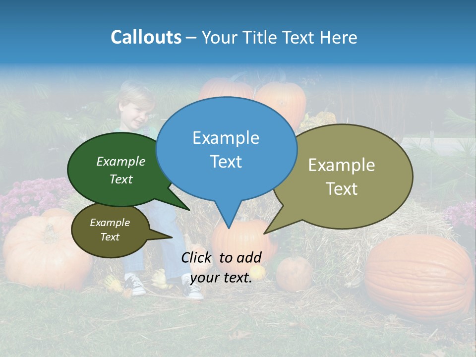 Child Autumn Harvest PowerPoint Template