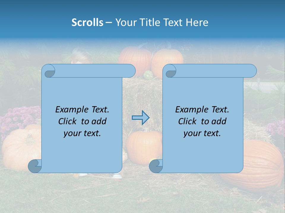 Child Autumn Harvest PowerPoint Template