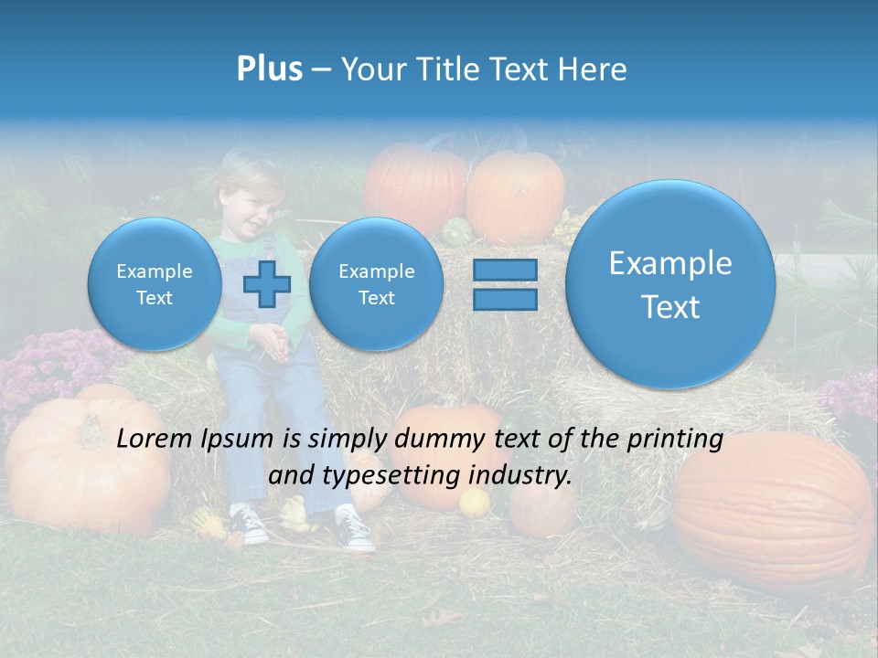 Child Autumn Harvest PowerPoint Template