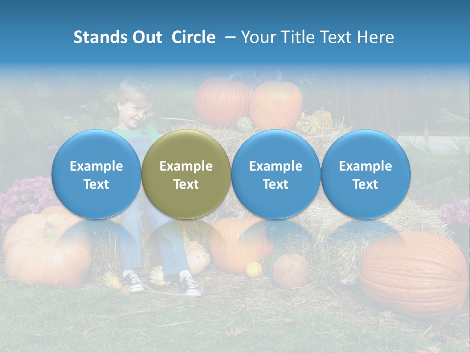 Child Autumn Harvest PowerPoint Template