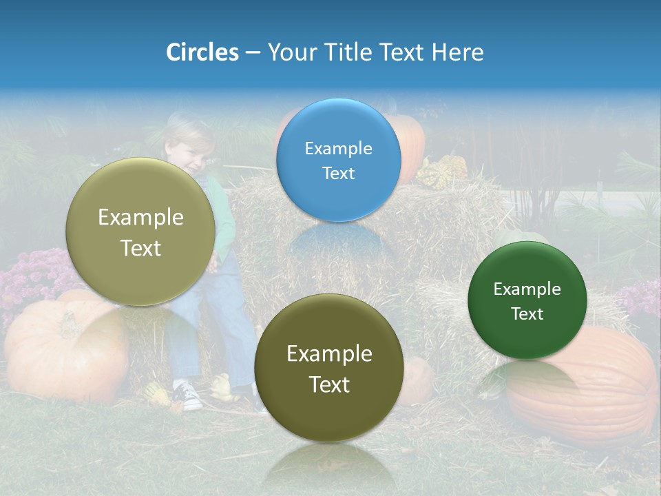 Child Autumn Harvest PowerPoint Template