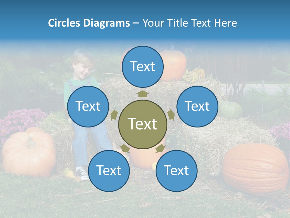 Child Autumn Harvest PowerPoint Template