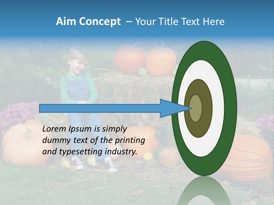 Child Autumn Harvest PowerPoint Template