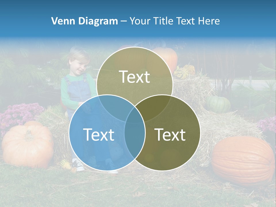 Child Autumn Harvest PowerPoint Template