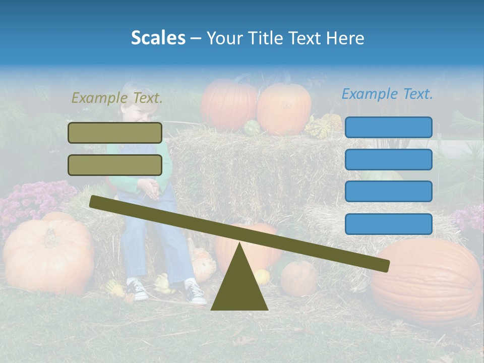 Child Autumn Harvest PowerPoint Template