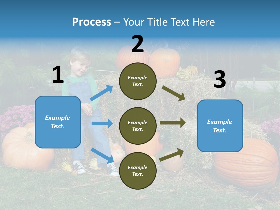 Child Autumn Harvest PowerPoint Template