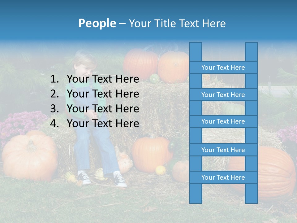 Child Autumn Harvest PowerPoint Template