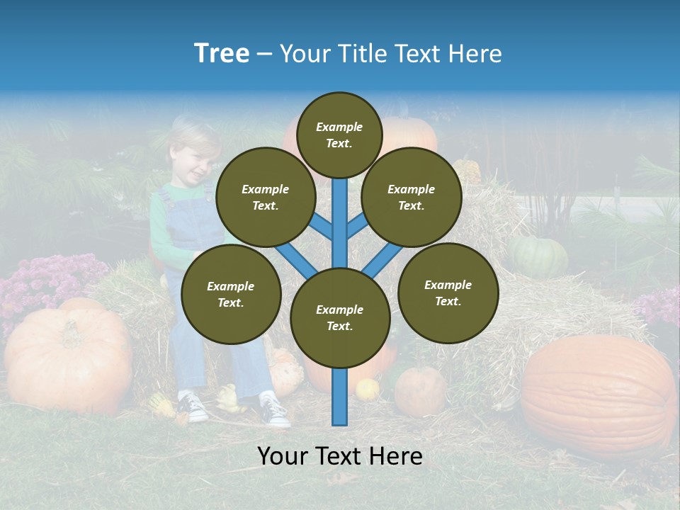 Child Autumn Harvest PowerPoint Template