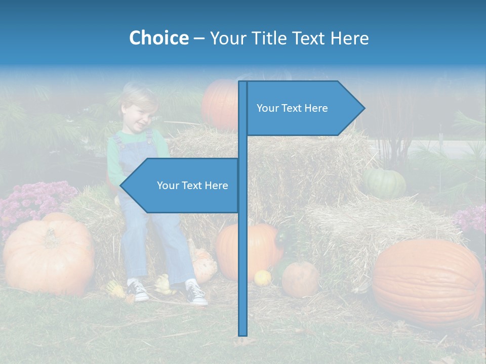 Child Autumn Harvest PowerPoint Template