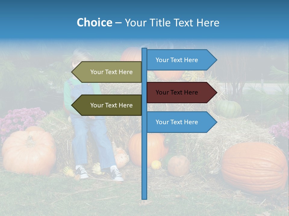 Child Autumn Harvest PowerPoint Template